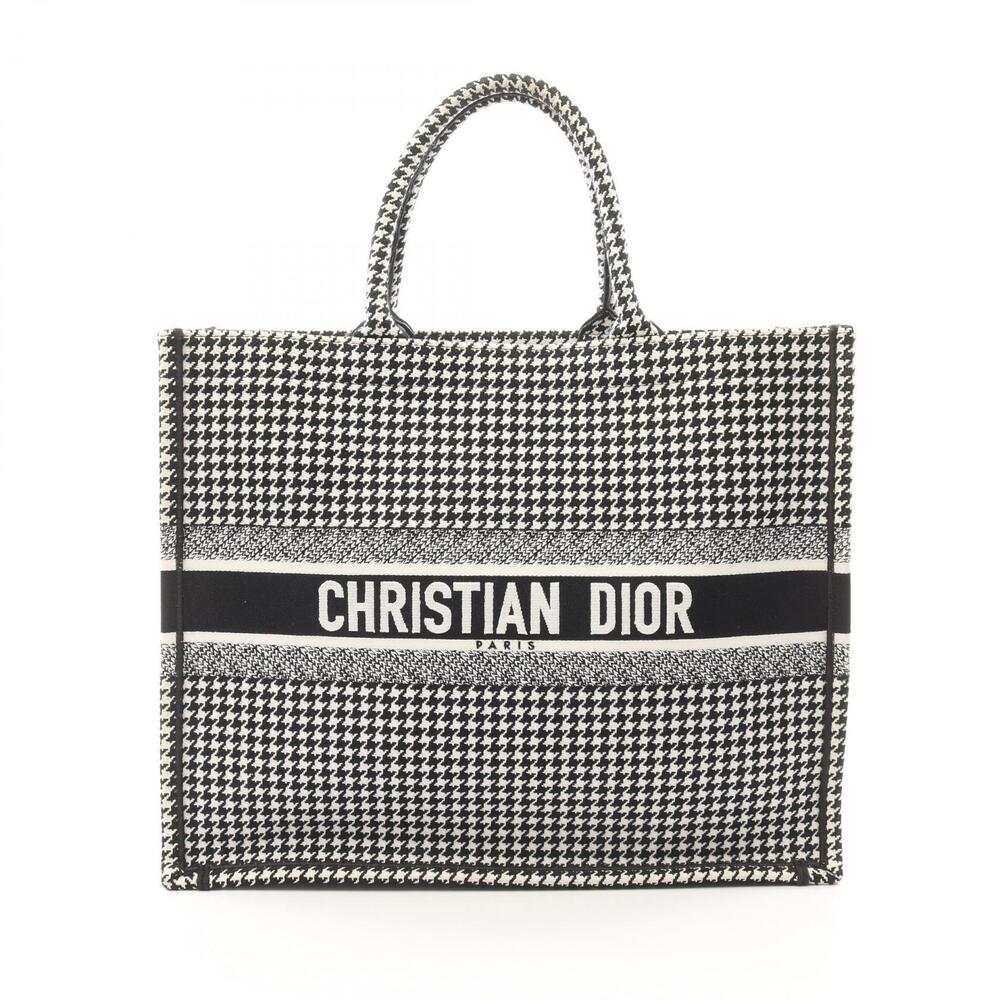 Dior BOOK TOTE Bag Canvas White Black
